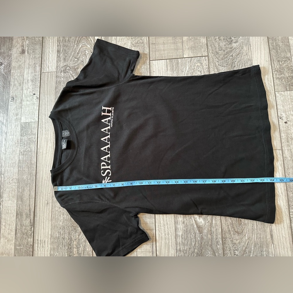 Gear For Sports Spaaaaah Rancho La Puerta Women’s T Shirt‎ Black M Pink Letters - Picture 3 of 7